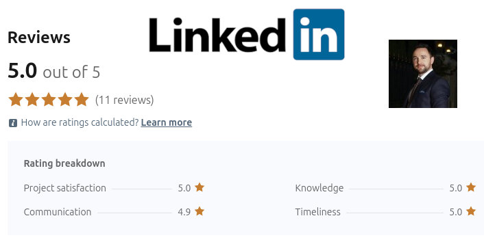 LinkedIn recommendations screenshot