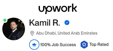Upwork 5-star rating screenshot